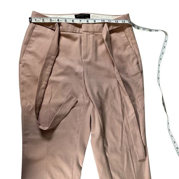 Banana Republic Avery Pants Womens Blush Size 2P Faux Bow Belt Soft Pockets - Picture 4 of 9
